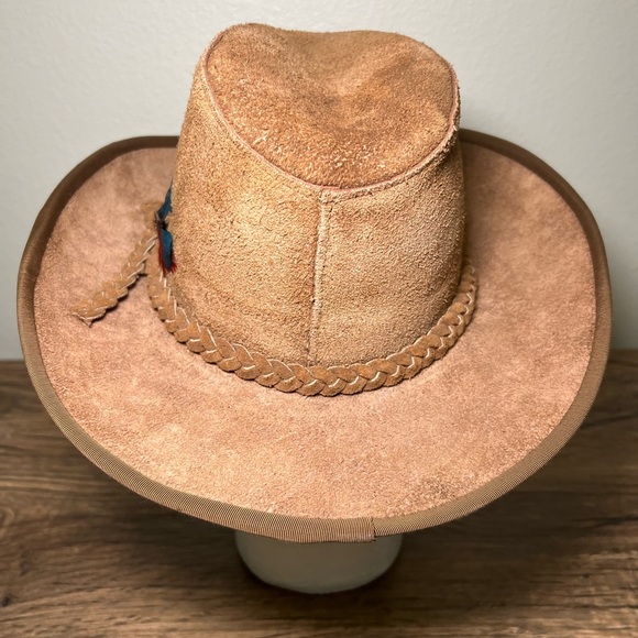 SUEDE LEATHER RANCHER HAT SIZE MEDIUM . 🪶 MADE IN USA - Picture 4 of 7